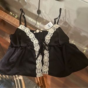 Pacsun Black Lace Tie Tank Top